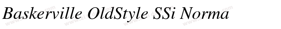 Baskerville OldStyle SSi Normal字体转换